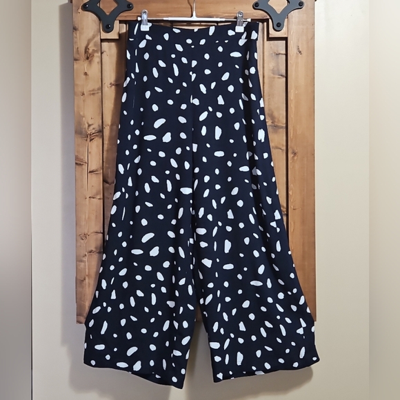 Wilfred Navy Blue Faun Wide Leg Cropped Pants L - Picture 1 of 15